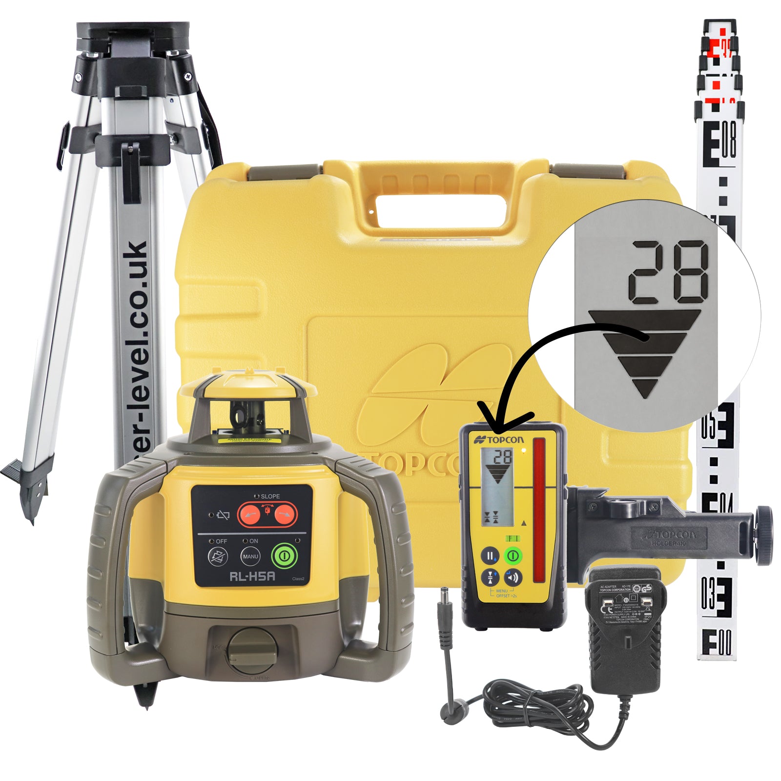 Topcon RL-H5A Rotating Laser Kit