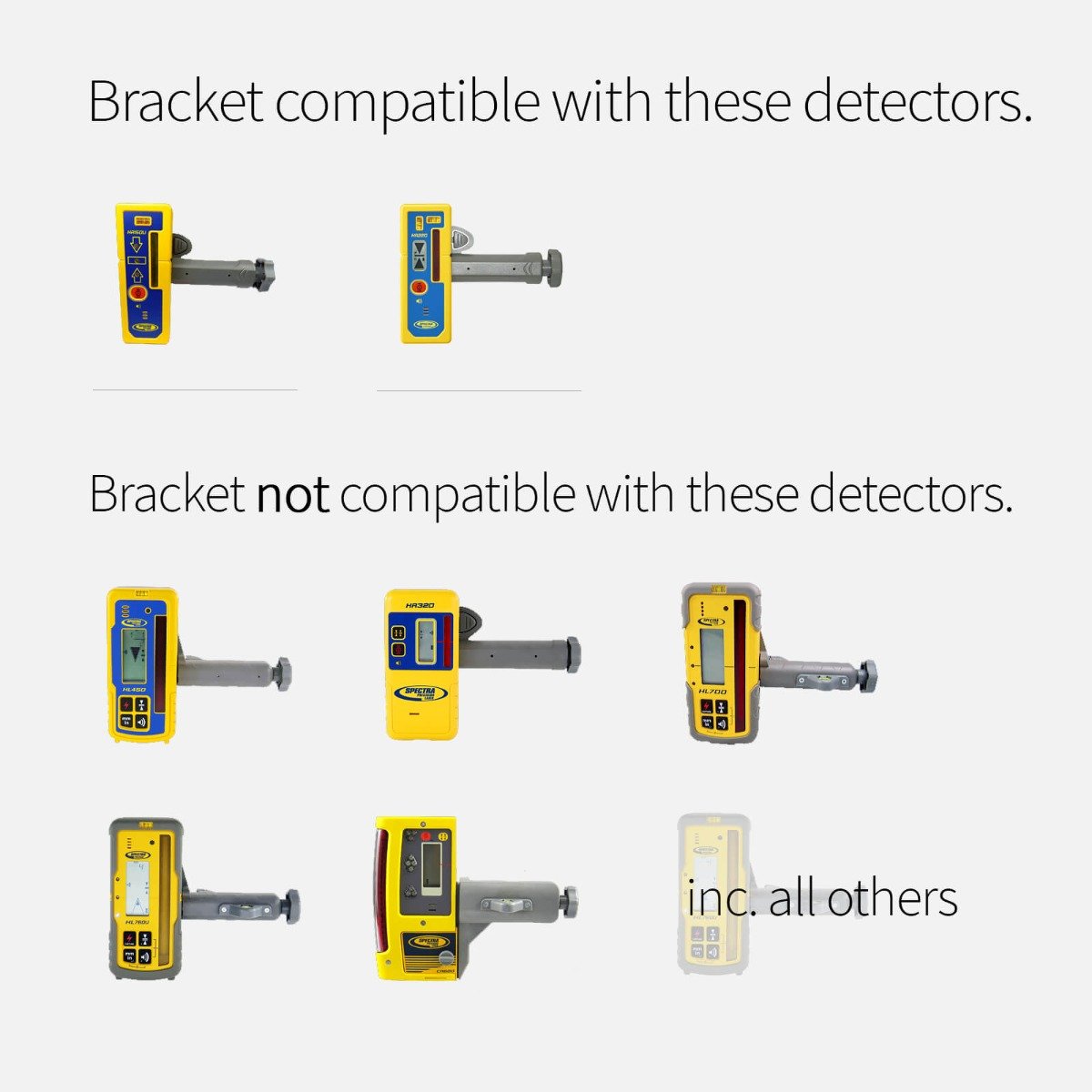 Spectra HR150, HR150U & HR220 Rod/Staff Clamp Bracket (SKU: SMB681) - Outlet