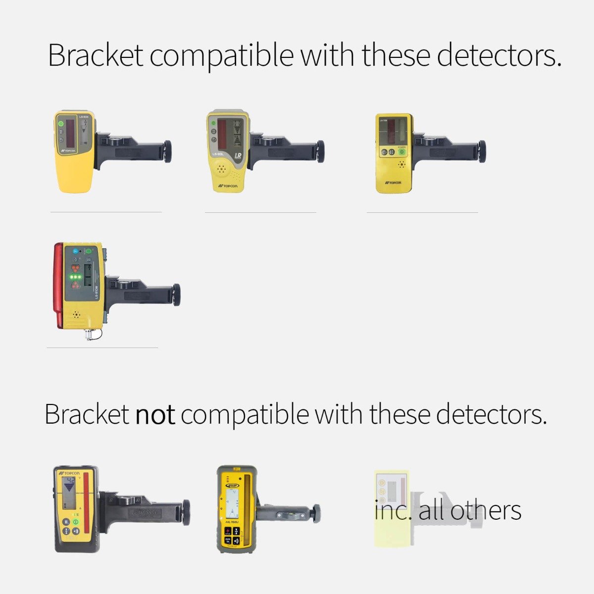 Topcon Holder 6 Mounting Bracket Only for LS-80X detector Rod/Staff Clamp Bracket (SKU: TMB6) - Outlet