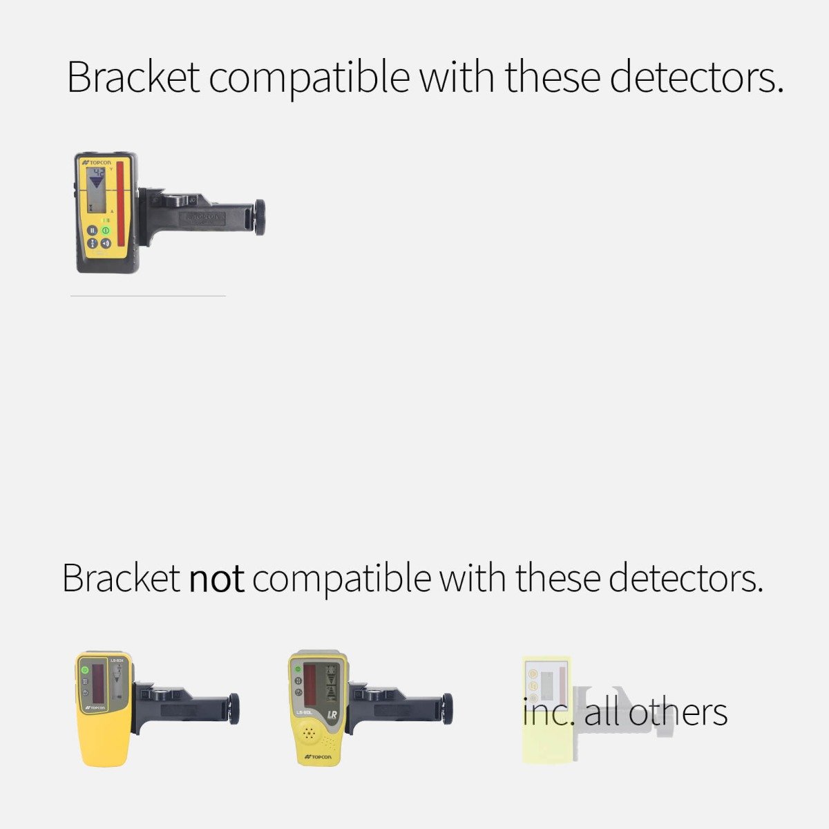 Topcon Holder 110 Mounting Bracket Only for LS-100D detector Rod/Staff Clamp Bracket (SKU: TMB110) - Outlet