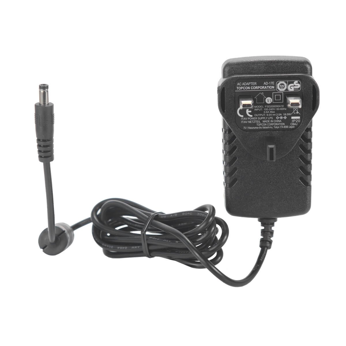 Genuine Topcon® Plug-in Charger 9.0 Volt (SKU: AD-17E) - Outlet